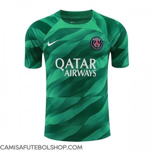 Camisa de time de futebol Paris Saint-Germain Goleiro Replicas 1º Equipamento 2023-24 Manga Curta